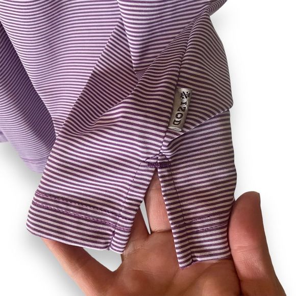 Izod Golf | Men’s Purple Micro Striped Polo Shirt | Size XL - Picture 2 of 9